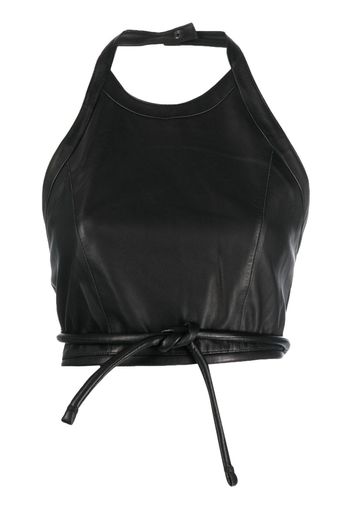 Forte Forte Top crop con nodo - Nero