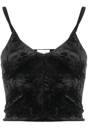 Forte Forte Top crop con scollo a V - Nero