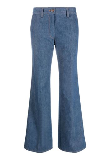 Forte Forte mid-rise cotton flared jeans - Blu