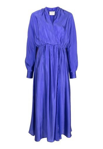 Forte Forte V-neck silk-blend maxi dress - Blu