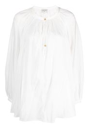 Forte Forte balloon-sleeve cotton-silk blouse - Bianco