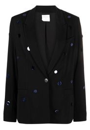 Forte Forte Blazer monopetto con decorazione a specchio - Nero