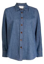 Forte Forte spread-collar chambray shirt - Blu