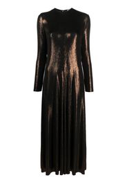 Forte Forte metallic-finish midi dress - Marrone