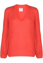 Forte Forte V-neck knitted jumper - Rosso