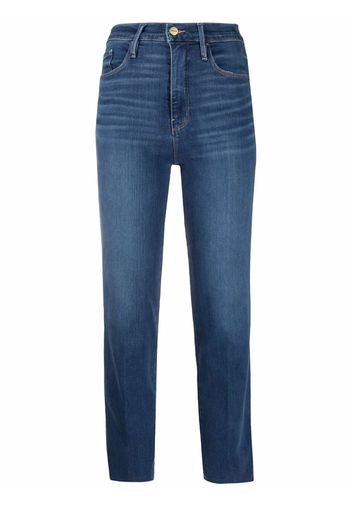 FRAME high-rise cropped jeans - Blu