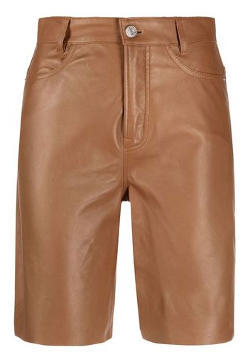 FRAME leather shorts - Marrone