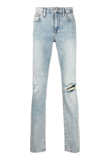 FRAME distressed slim-cut jeans - Blu