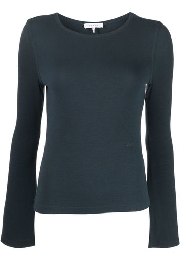 FRAME ribbed bell-sleeve top - Blu