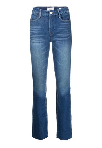 FRAME high-rise straight-leg jeans - Blu