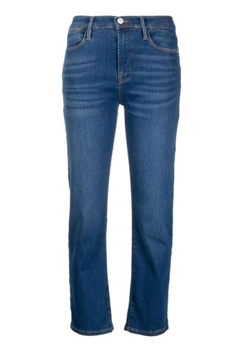 FRAME mid-rise cropped jeans - Blu