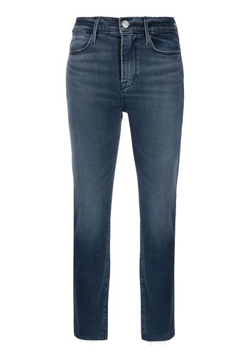 FRAME mid-rise cropped jeans - Blu