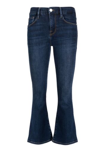 FRAME Le Crop mid-rise bootcut jeans - Blu