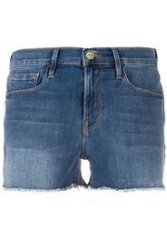 Shorts denim con orlo sfrangiato