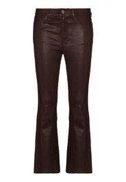 Le Crop flared leather trousers