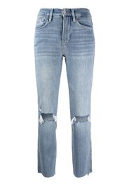 FRAME ripped-knee cropped jeans - Blu