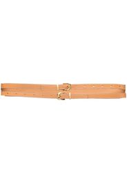 FRAME double-strap leather belt - Marrone