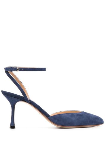 Francesco Russo pointed suede pumps - Blu