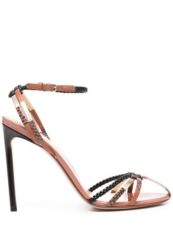 Francesco Russo braided-detail sandals - Marrone