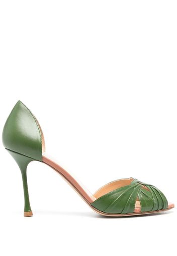 Francesco Russo 100mm cut-out detail sandals - Verde