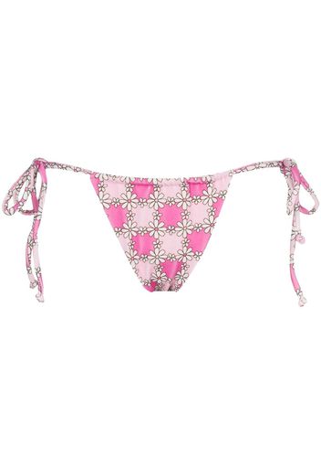 Frankies Bikinis Tia floral-print bikini bottoms - Rosa