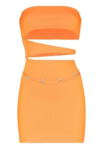 Frankies Bikinis Abito con dettaglio cut-out - Arancione