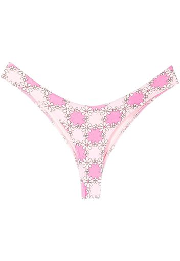 Frankies Bikinis Slip bikini a fiori - Rosa