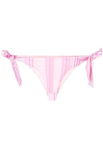 Frankies Bikinis Slip bikini a righe Solare - Rosa