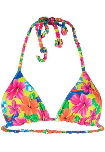 Frankies Bikinis Top bikini Neon Surfer con stampa - Rosa