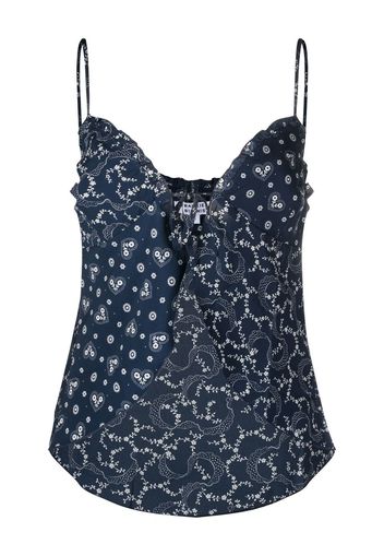 Frankies Bikinis abstract-print cami vest top - Blu