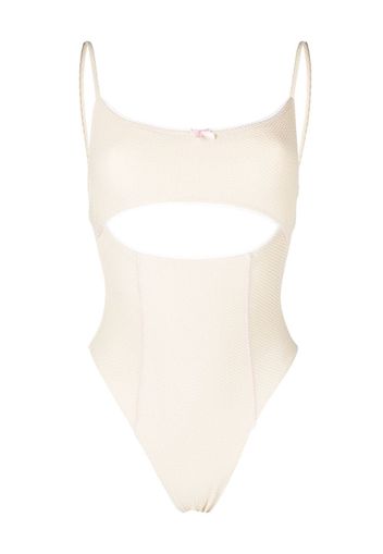 Frankies Bikinis Julianne cut-out one-piece - Toni neutri