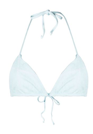 Frankies Bikinis Tia Crinkle bikini top - Blu