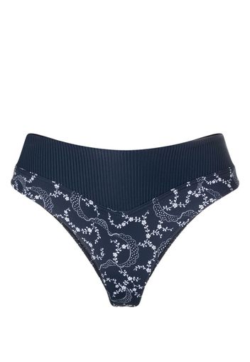 Frankies Bikinis Bellamy floral-print bikini bottoms - Blu