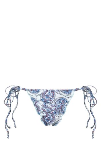 Frankies Bikinis Tidal Shine paisley-print bikini bottoms - Blu