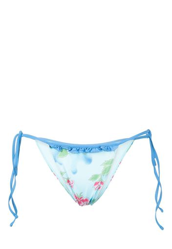 Frankies Bikinis Camilla floral-print bikini bottoms - Blu