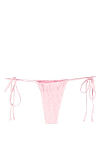 Frankies Bikinis broderie anglaise bikini bottoms - Rosa