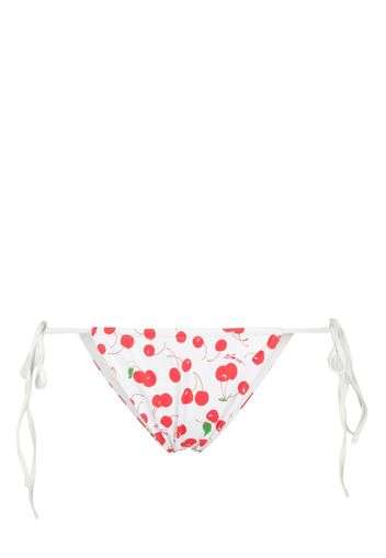 Frankies Bikinis Slip bikini con stampa - Bianco