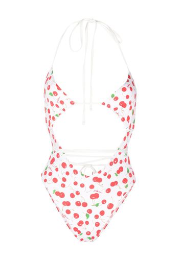 Frankies Bikinis Costume intero con dettaglio cut-out - Bianco