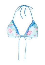 Frankies Bikinis Camilla floral-print bikini top - Blu