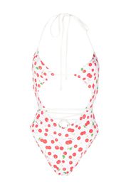 Frankies Bikinis Costume intero con dettaglio cut-out - Bianco