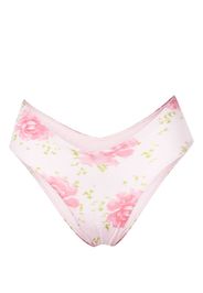 Frankies Bikinis floral-print bikini bottoms - Rosa