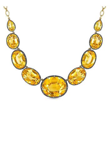 FRED LEIGHTON 18kt gold Semi-Riviere citrine necklace - Oro