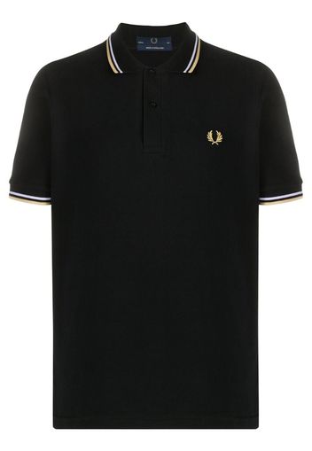 stripe trim polo shirt