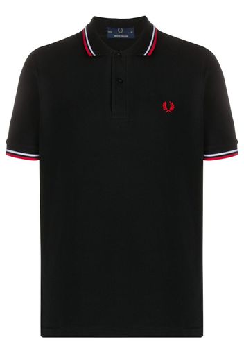 stripe trim polo shirt