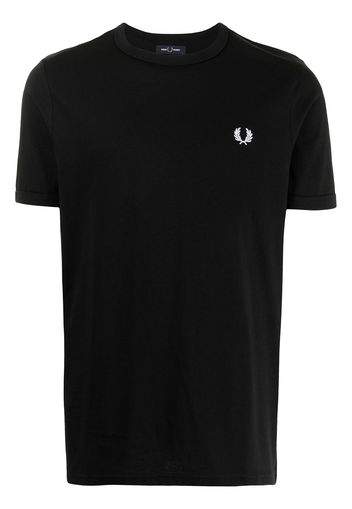 Fred Perry Ringer embroidered logo T-shirt - Nero