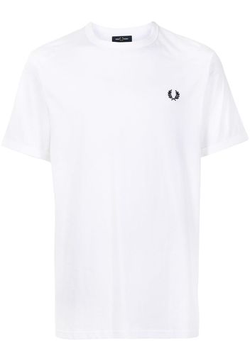 Fred Perry Ringer embroidered logo T-shirt - Bianco