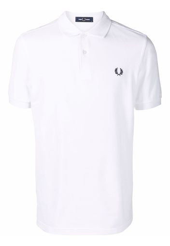 FRED PERRY embroidered logo polo shirt - Bianco