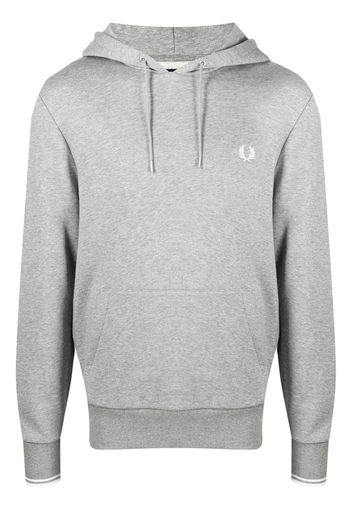 Fred Perry drawstring embroidered-logo hoodie - Grigio