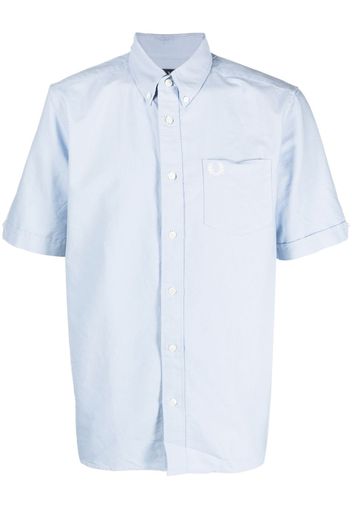 Fred Perry short-sleeve cotton shirt - Blu