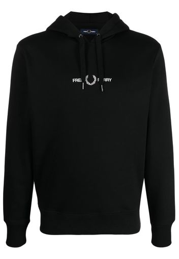 Fred Perry logo-print hoodie - Nero